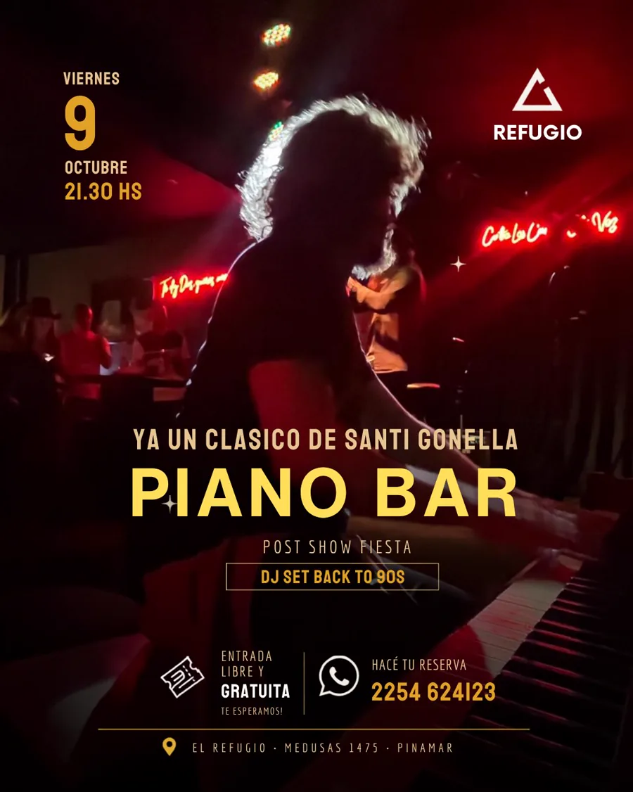 Flyer: Santi Gonella, viernes 9 de octubre