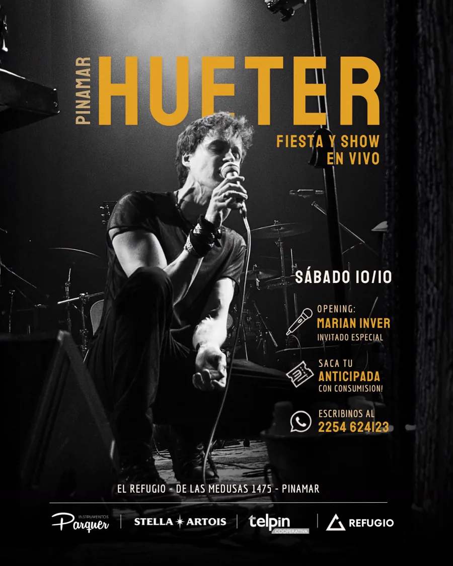 Flyer: Hueter, sábado 10 de octubre